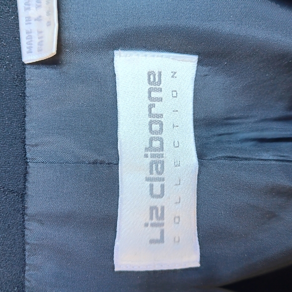 Liz Claiborne Vintage One Button Black Blazer Professional Wear - Picture 4 of 7